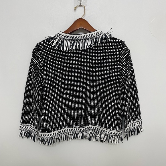 St. John Black and White Tweed Jacket and Skirt Set - Picture 5 of 8